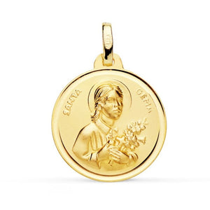 MEDALLA DE ORO 18K SANTA GEMA