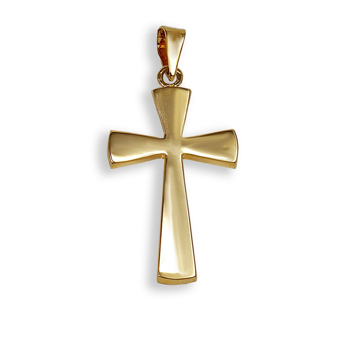 Cruz 18k oro comunión lisa 1,5x14x25mm
