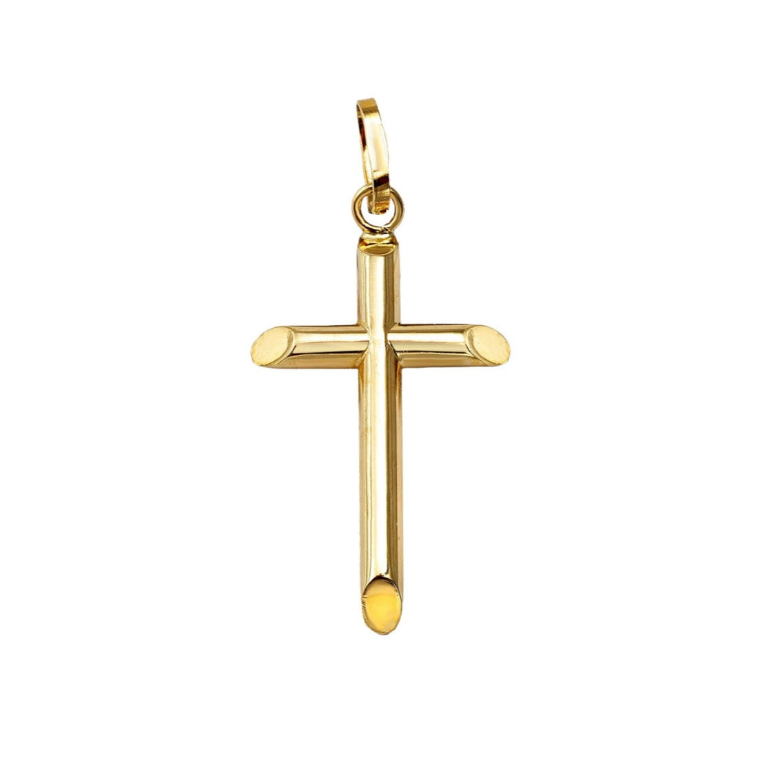 Cruz oro 18k comunión sin cristo 2x13x20mm