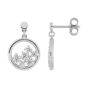 pendientes plata de ley elegante circular