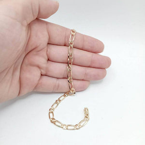 Cadena oro 5mm combi personalizable mano