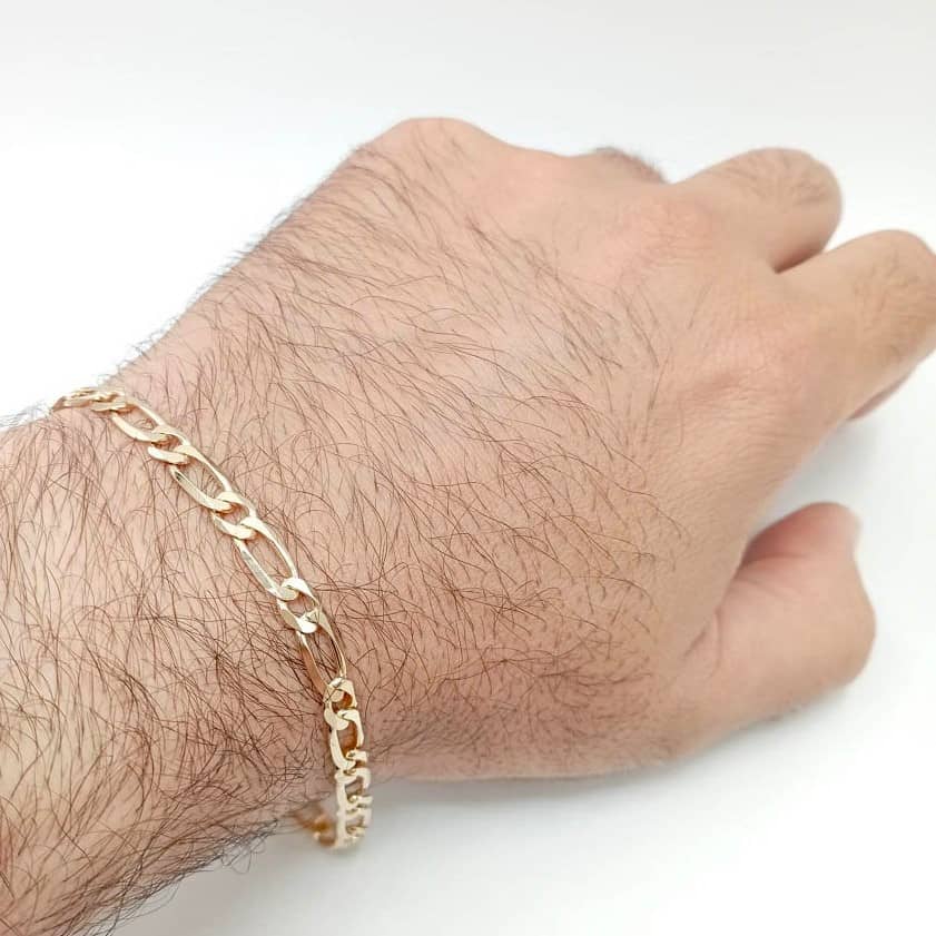 Cadena oro 5mm combi personalizable pulsera