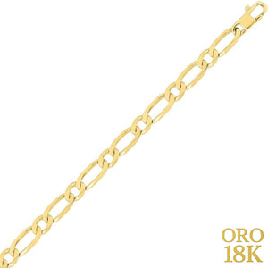 Cadena oro 18k maciza 5mm combi personalizable