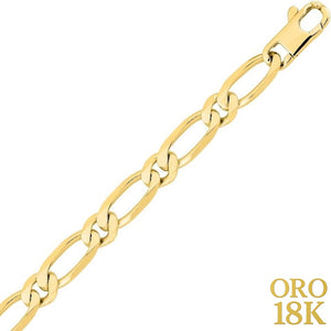 Cadena oro 18k maciza 7mm combi personalizable