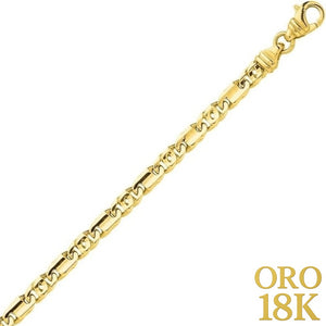 Cadena oro 18k maciza 4mm personalizable