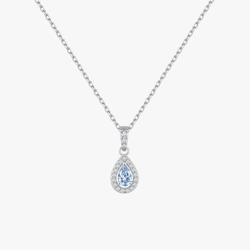 Conjunto plata circonita aguamarina gota 2