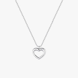 Conjunto plata corazón liso 3