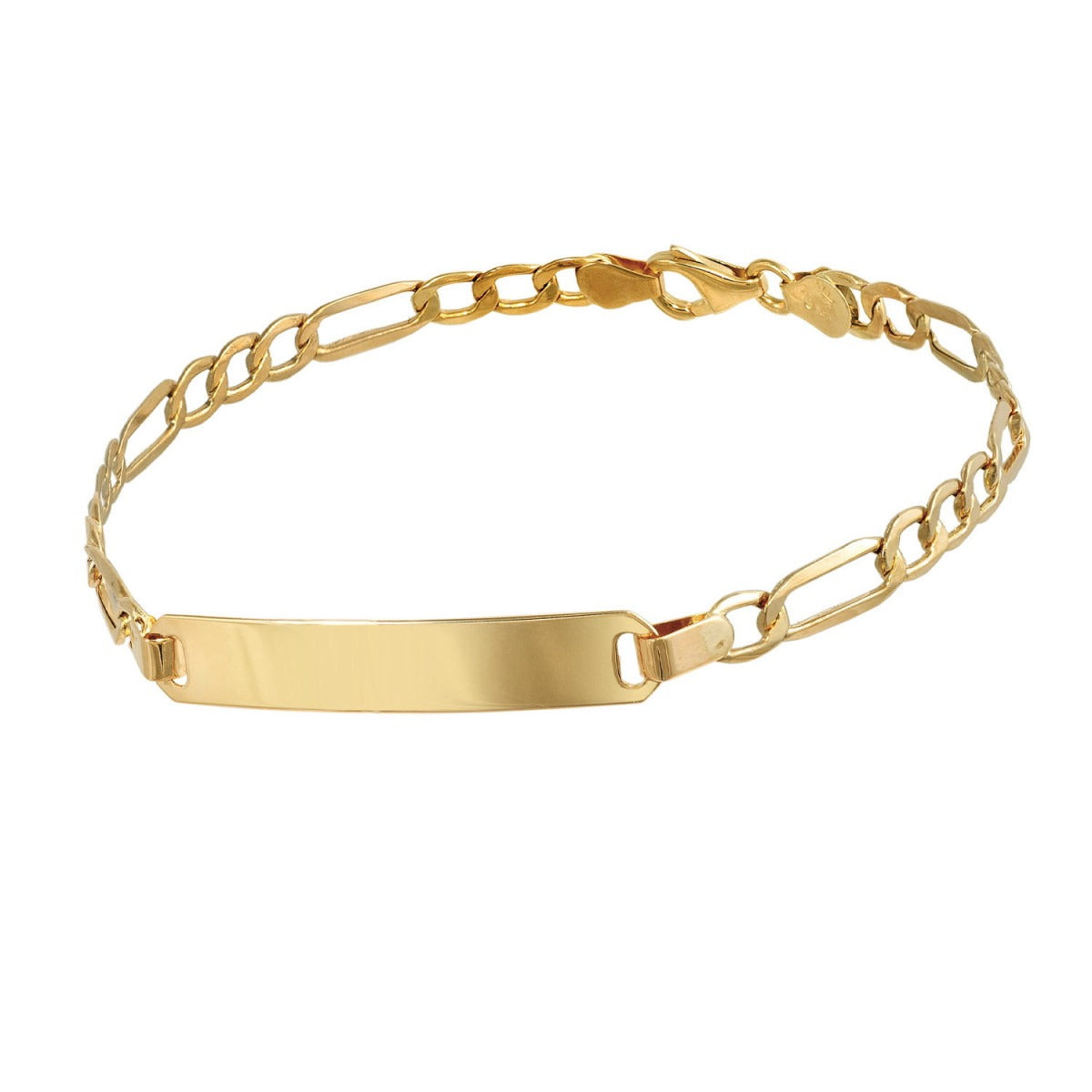 Pulsera comunión oro 18k con placa 17cm
