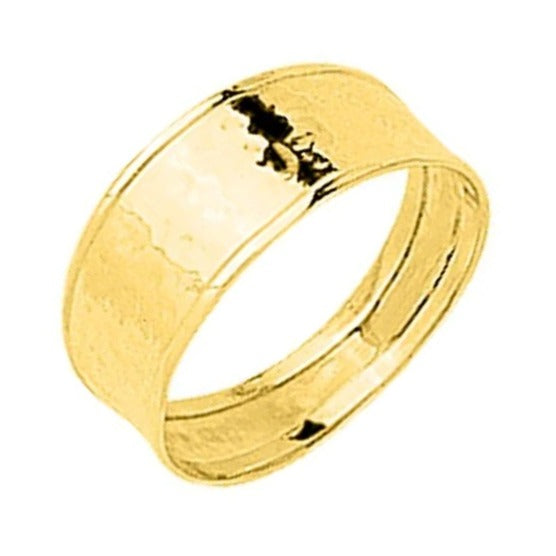 Oro 9k Anillo liso ancho