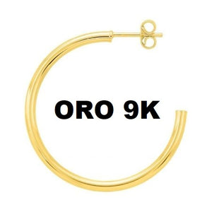 Oro 9k aros lisos cierre presion