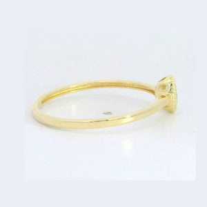 Anillo oro 9 quilates circonita oval agua marina 6x4 mm - detalle de la piedra