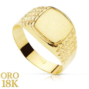 18K SELLO CADETE LISO HUECO 10X8