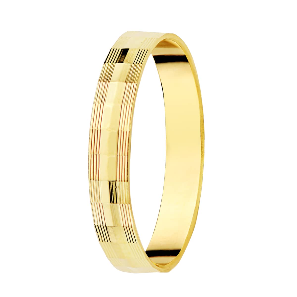 Alianza de oro 9 quilates lisa acabado brillo