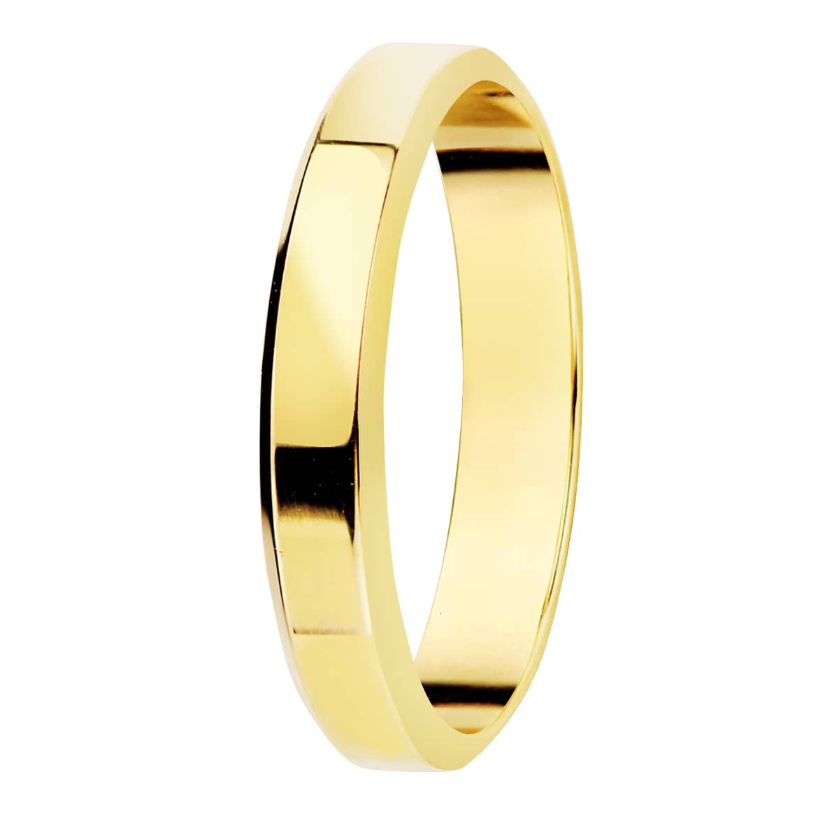 Alianza de oro 9 quilates lisa acabado brillo