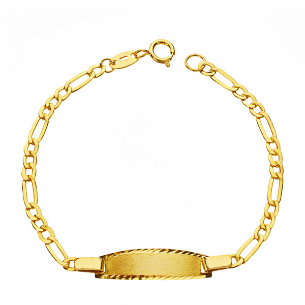 Esclava de oro de ley 9k con eslabón cartier 3x1 y 13,5 cm de largo