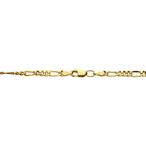 Detalle de cadena de oro de ley 9k cartier 3x1 hueca de 60 cm y 3 mm de ancho