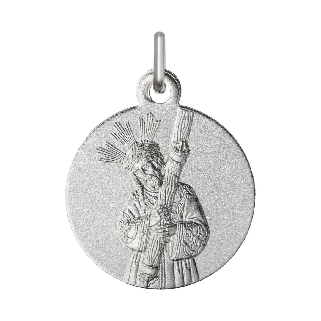 Medalla del Cristo del Gran Poder de plata de ley 925, de 18 mm