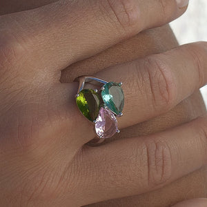 Anillos plata tres gemas 19393-r-r detalle