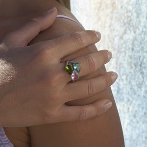 Anillos plata tres gemas 19393-r-r foto