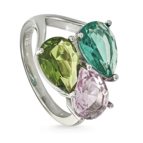 Anillos plata tres gemas 19393-r-r