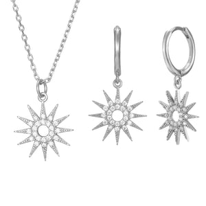 Conjunto plata estrella circonitas
