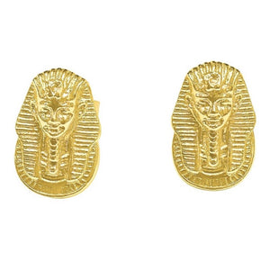 18K PENDIENTES ORO CON LA EFIGIE DEL FARAÓN TUTANKAMÓN