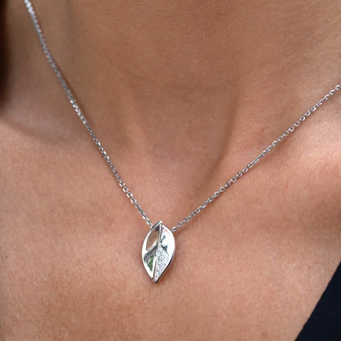 Conjunto plata pequeño circonitas lineargent