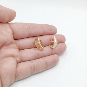 Pendientes oro 18k lapidados mano