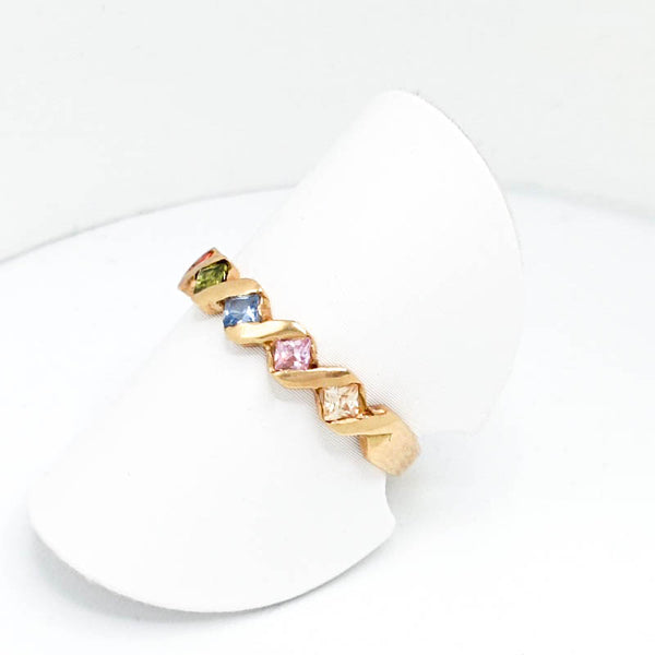 Anillo oro 18K colores Joyeria Pepe Lozano
