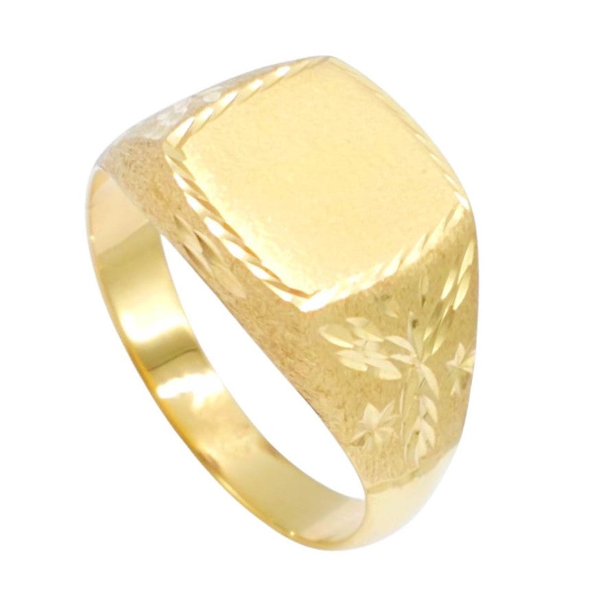 Sello tallado oro 18k cadete