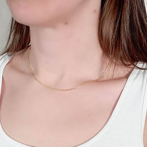Oro 9k cadena fina 50cm chica