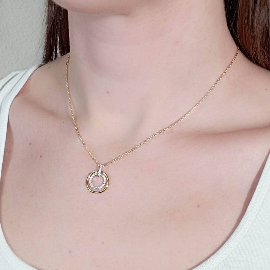 Cadena extrafuerte con colgante circulo 9k chica