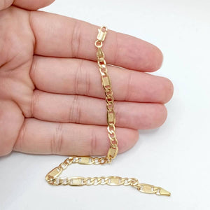 Pulsera oro caballero italiana foto