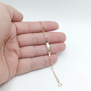 Pulsera de oro 18k bebé pequeña mano