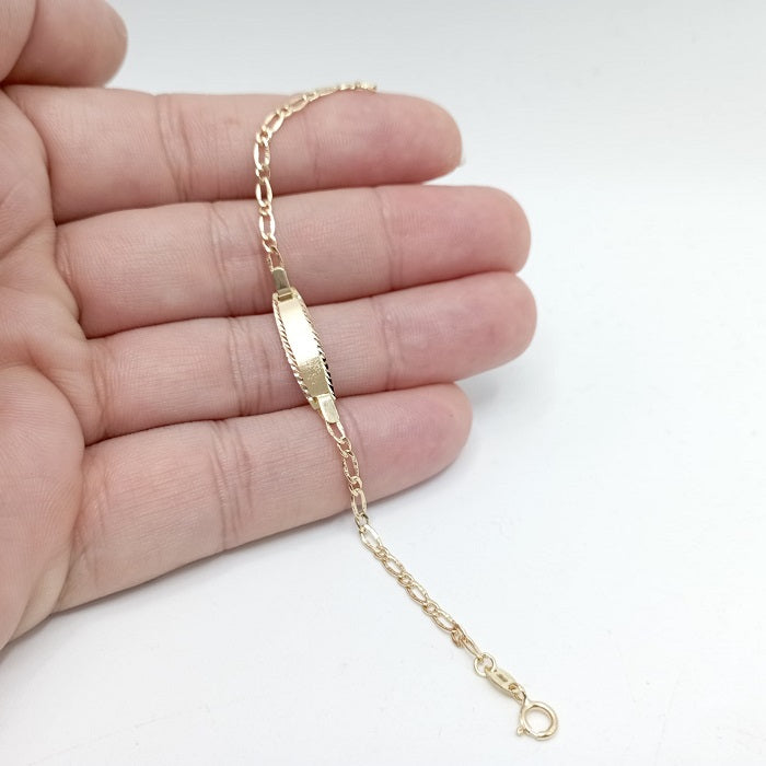 Pulsera de oro 18k bebé 13cm mano