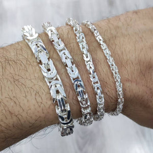 Pulsera plata bizantina zoom