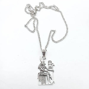 Colgante plata figura horus con cadena