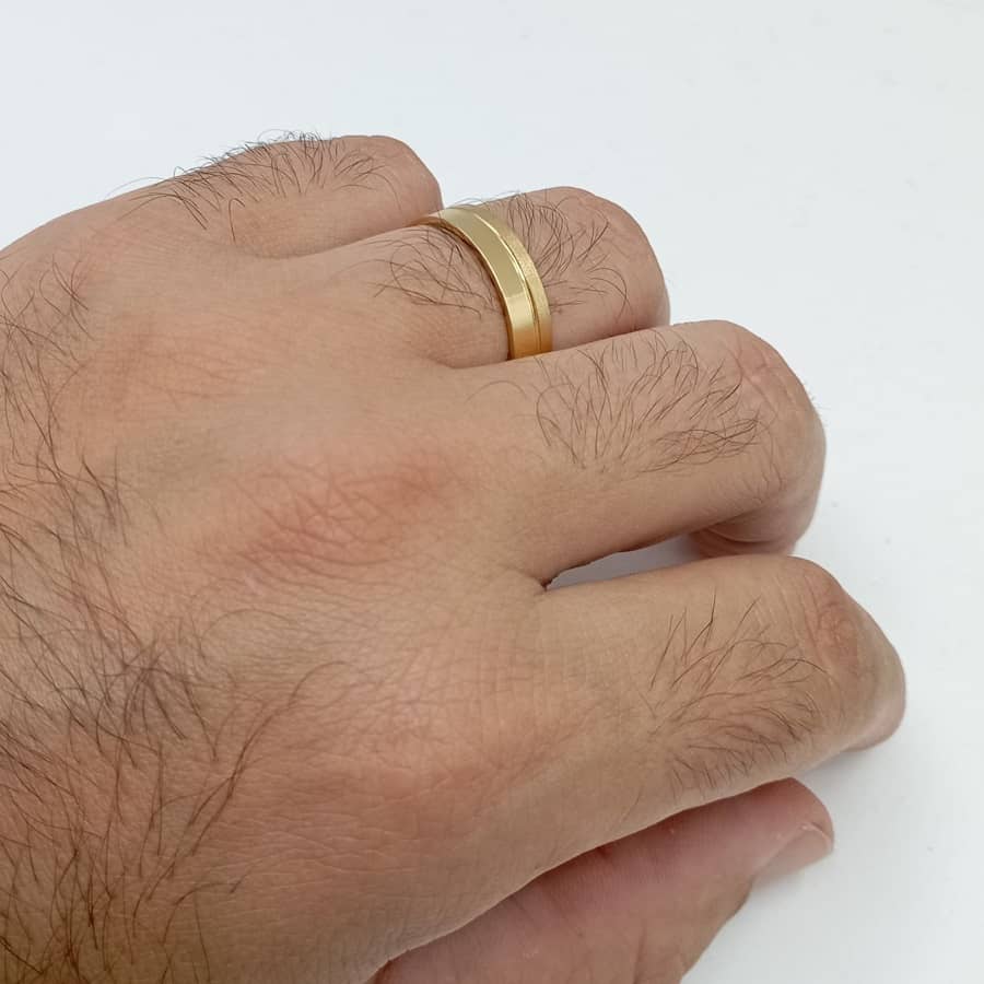 Alianza artesanal 18k ancha 032