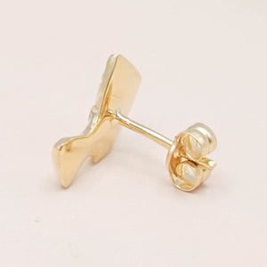 18K PENDIENTES ORO CON LA EFIGIE DE LA REINA EGIPCIA NEFERTITI trasera