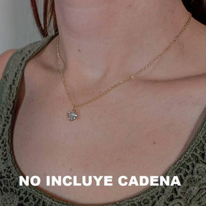 Colgante de oro y oro blanco de primera ley 18k en forma de corazón CHICA