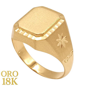 Sello CUADRADO tallado oro 18k foto