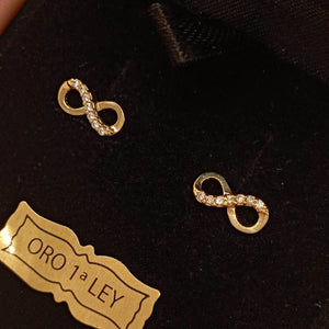 Pendientes oro infinito circonitas zoom
