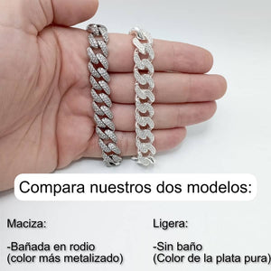 Cadena plata 925 cubana mónaco comparativa