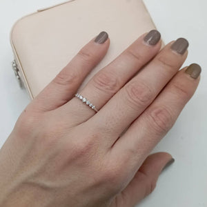 Anillo plata 925 fino circonitas mano
