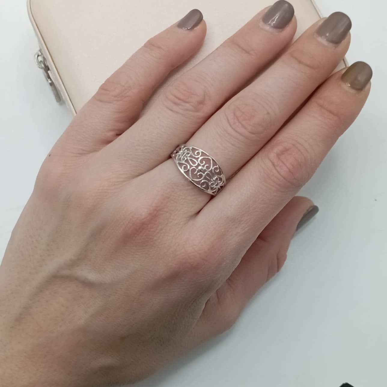 Anillo plata 925 ancho calado