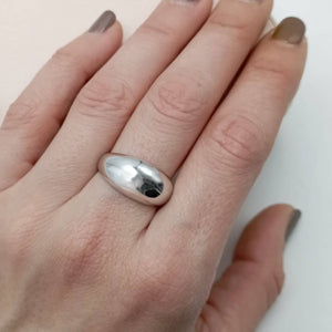 Anillo plata 925 gota brillo dedo