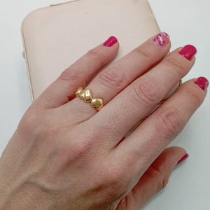 Anillo plata 925 corazones sinfín dedo