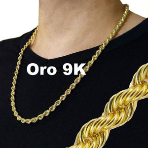 Cordón de oro de ley 9k de 60cm de largo hueco para hombre