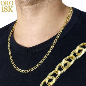Cadena de oro de ley para hombre 18k