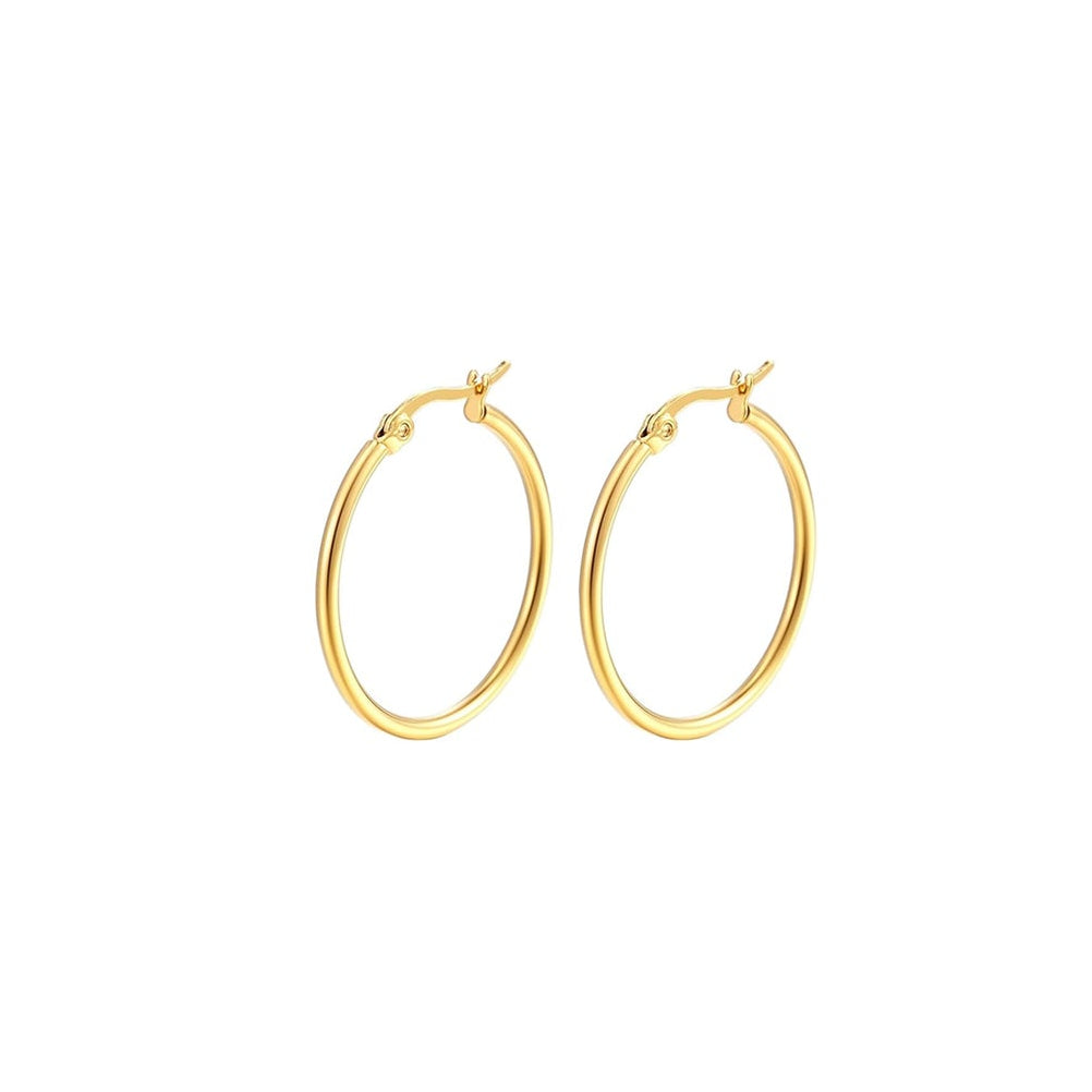 Pendientes de aro de plata de ley 925 bañada en oro de 18k, 20 mm de diámetro